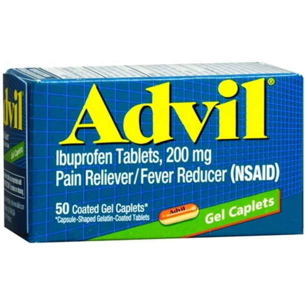 Advil Gel Caplets 50 Caplets (Pack of 6)