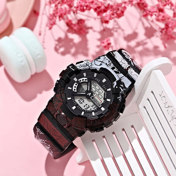 Reloj de dibujos animados para niños, para hombres y mujeres, estudiantes, pareja, luminoso, impermeable, multifuncional, deportivo, reloj electrónico