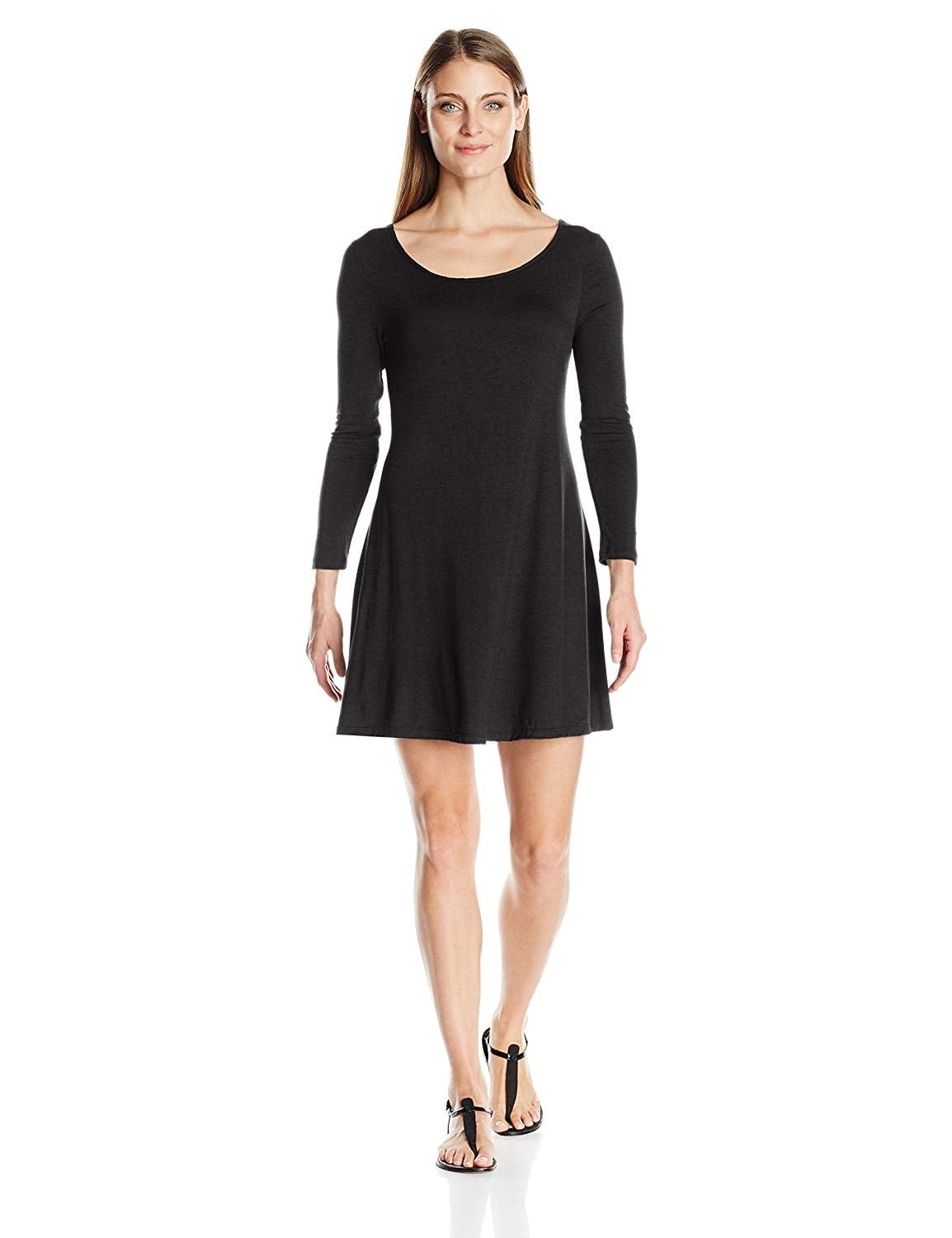 Women's Long-Sleeve Trapeze Dress 