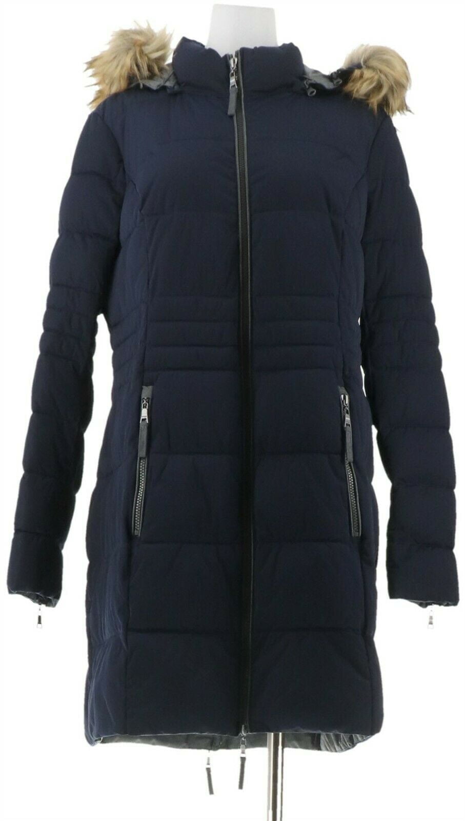 nuage faux fur hooded coat