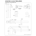 thumbnail image 2 of Kingston Brass CC43102DLLKB40 Trimscape Modern Plumbing Sink Trim Kit with Bottle Trap in Polished Brass, 2 of 5