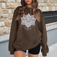 thumbnail image 4 of Women's Sweatshirts 2025 Retro Printed Graphic Sweatshirt Long Sleeve Crewneck Pullover Tops Sweatshirt for Women, 4 of 5