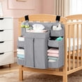 thumbnail image 6 of MMJ Nursery Storage Hanging Organizer Multi Pocket Washable Diaper Bag for Crib Rail 22.83x19.69x5.51in, 6 of 6