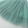 thumbnail image 7 of CUZIBR Kids Girls Dance Tutu Skirt Sequins Layered Short High Waist Embroidery Ballet Skirts Daily Casual Stylish Carnival Party Dancewear,Green,5-6 Years, 7 of 7