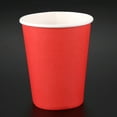 thumbnail image 5 of 40 Vasos de Papel (9 Oz) - Vajilla de Fiesta de Cumpleaños de Colores Lisos Lisos Catering (Rojo), 5 of 5