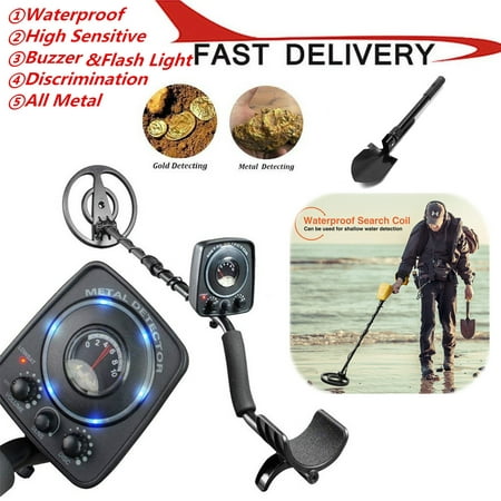 Waterproof All Metal Detector with pinpoint Discrimination and Sensitivity High Accuracy Outdoor Gold Digger Hunte r Starter Kit WITH Display for (Best All Round Metal Detector 2019)
