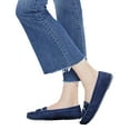 thumbnail image 2 of Real Fancy Moccasin Slippers for Women Flat Casual Comfortable Loafer Shoes Womens Moccasin Slippers Spring Driving Moccasins Shoes(Navy), 2 of 6