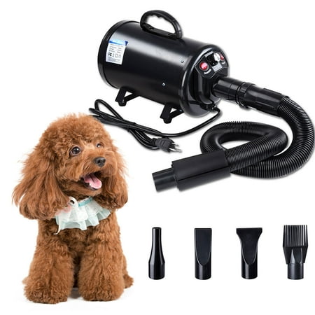 Yescom 2400W 3.2HP Dog Cat Grooming Pet Hair Dryer Quick Blower Heater Electrodeless Speed w/ 4 (Best Dog Grooming Dryer)