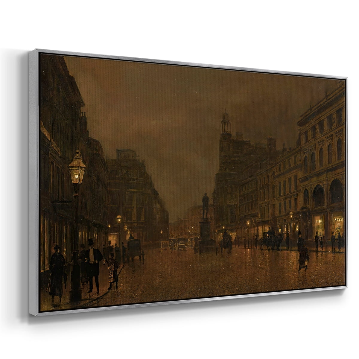 Vintage Landscape-CCCLXVII By Wexford Home Framed in Silver Wood Gallery Wrapped Canvas 25 in. x 37 in.