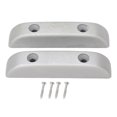 thumbnail image 1 of 2 Pack Metal Guitar Bass Thumb Rests, Fatigue Relief, for Artists and Bands, Silver, 1 of 2
