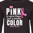 thumbnail image 4 of Inktastic Breast Cancer Pink is More Than Just a Pretty Color Long Sleeve Youth T-Shirt, 4 of 5