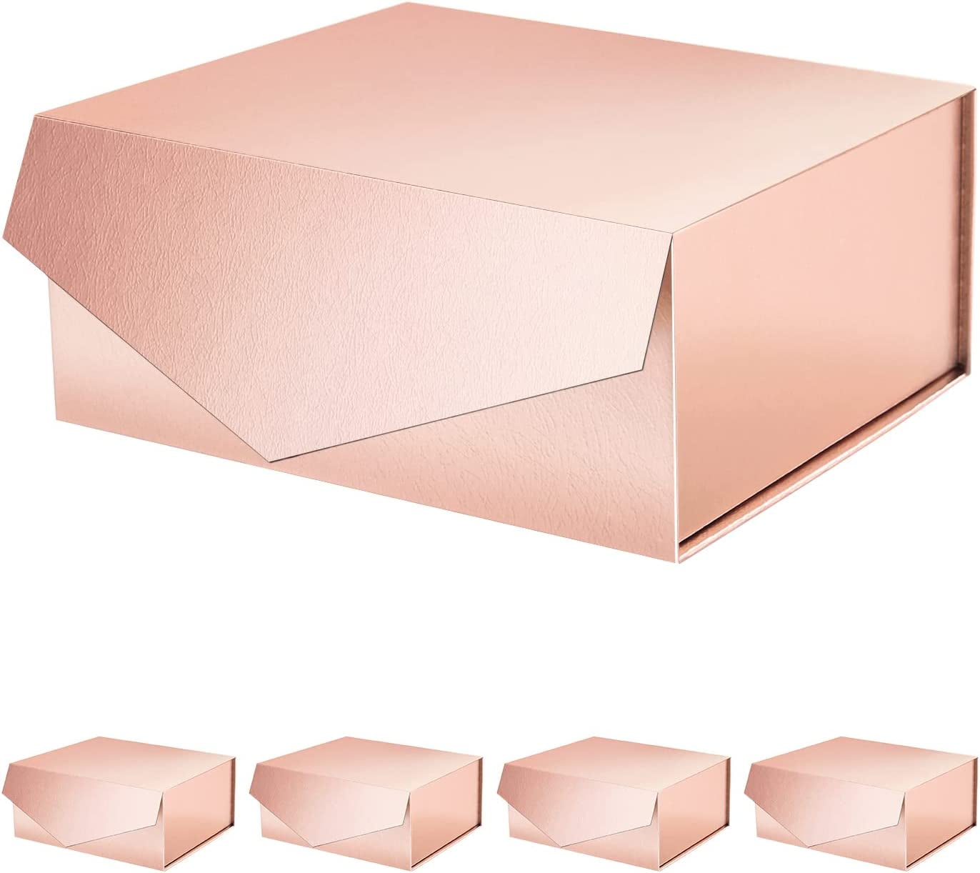 5 Gift boxes 7.5x7.5x3 Inches, Christmas gift boxes with Lids