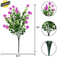 thumbnail image 2 of 6 Bundles Artificial Flowers Fake Boxwood Shrubs UV Resistant No Fade Faux Greenery Faux Plastic Lotus for Home Garden Hanging Planter Indoor Porch Patio Office Wedding Decoration (Magenta), 2 of 6