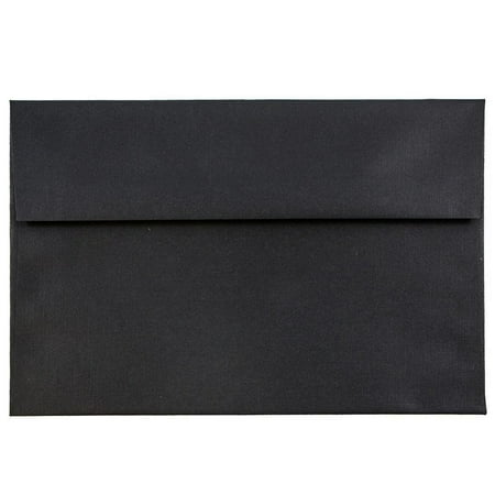UPC: 0701936231741 | JAM A7 Envelopes  5.3×7.3  Black Linen  250/Pack