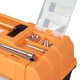 thumbnail image 5 of Caja de herramientas de plástico de 17 pulgadas: organizador de caja de herramientas portátil de almacenamiento multifunción de 3 niveles, negro/naranja, 5 of 7
