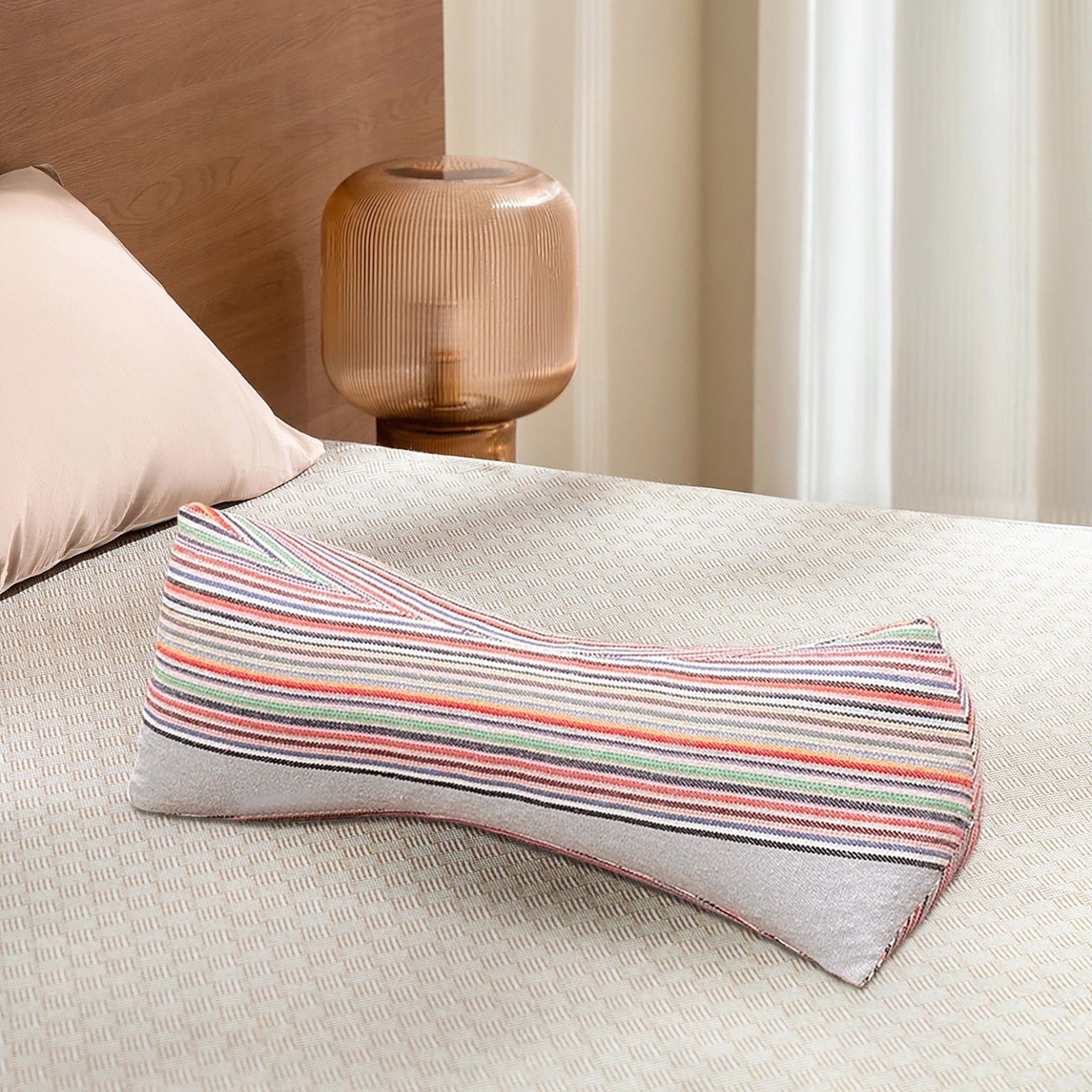 2 Packs Buckwheat Pillow for Neck Pain Relief Cervical Support Pillow with Ergonomic Design for Adults Home Office Travel Buckwheat Filled Pillow Core Orthopedic Bedding