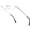 50267 Silver, variant on HEPIDEM Vintage Style Rectangular Rimless Metal Eyeglasses for Men,New Frameless Zircon Diamonds Optical Glasses Frame ( 50267 Gold )