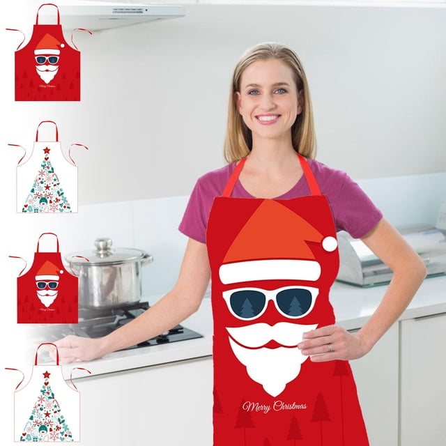 Xihbxyly Oferta de Hoy Delantal Sin Mangas para El Hogardelantal con Estampado Navideñomaterial de Lonagrueso y Duradero