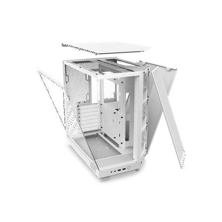 NZXT - H6 Flow RGB ATX Mid-Tower Case with Dual Chamber - White