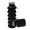 Black, variant on NCQ Collapsible Water Bottles,16oz Capacity Portable Reusable Silicone Water Bottle,Leak-proof,with buckle,foldable storage,Lightweight Durable for Fitness,Cycling,Sports,Camping,Hiking (Green)