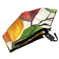 thumbnail image 6 of FORMRS Travel Umbrella Folding Auto Open Close Windproof Rain UV Protection, Beige Leaves, 6 of 8