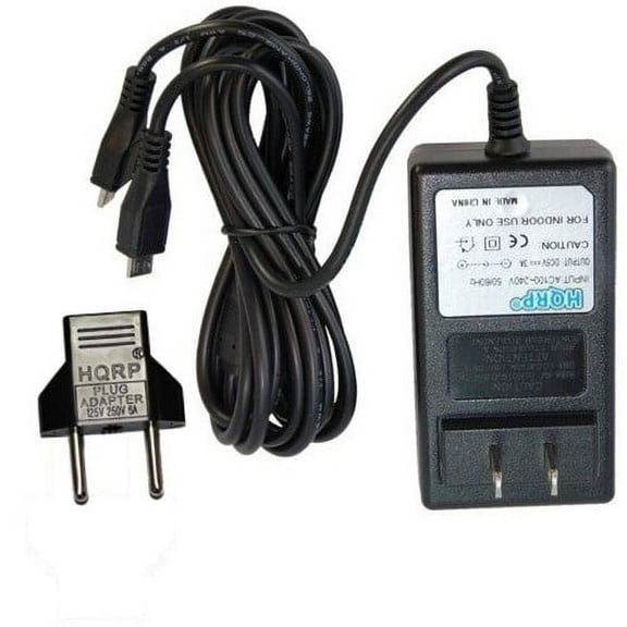 HQRP AC Adapter Dual microUSB Charging Cable for Anker SoundCore Nano / Mini / Sport; PowerCore  Mini; Astro E1; Anker LC90 / LC40 / LC130