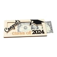 thumbnail image 1 of Graduation Wrapping Paper,Piecatle Graduation Gift Holder Class Of 2024 Graduation Cap Holder For Gift Wooden Holder Brown, 1 of 6