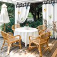 thumbnail image 4 of Outdoor Curtains for Patio Waterproof, Easter Bunny Outdoor Privacy Panels Grommet, Spring Botanical Flowers Flowers Eggs Check Blackout Outside Curtains for Porch/Cabana 54"x95", 2 Panels, 4 of 8