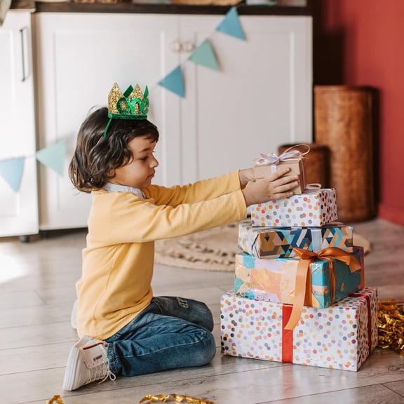 Luxshiny Green Baby Birthday Crown Cloth Headdress for Kids Unique Party Supplies 1st Birthday Celebration