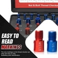 thumbnail image 3 of Nut and Bolt (Red & Blue) Nut and Bolt Size Gauge- 14 Inch & 12 Metric Assembled Thread Gauge, 3 of 5