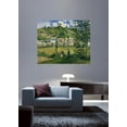 thumbnail image 2 of Wallhogs Pissarro Landscape at Chaponval (1880) Poster Wall Mural, 2 of 2