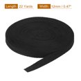 thumbnail image 2 of 0.47 Inch Cotton Twill Tape Ribbon, 22 Yards Roll Herringbone Webbing Tape, Bias Binding Tape, Black, 2 of 6