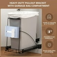 thumbnail image 2 of Pull Out Trash Can Under Cabinet Slide Out Kit - Heavy Duty Up to 125 lb, Fits 28-40 Quart Ashcan with Garbage Bag Holder, Rust-Proof Steel Frame-Under Sink Garbage Can Pull Out (Not Include Can, 2 of 6