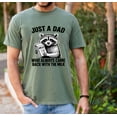 thumbnail image 2 of Funny Dad T-Shirt - Just A Dad Who Always Came Back With The Milk Tee with Raccoon Holding Milk - Father's Day Gift, Husband Dad Joke Shirt, Sarcastic Graphic Tee for Men, Papa Shirt, 2 of 7