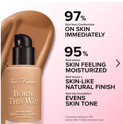 Too Faced Born This Way Undetectable Medium-To-Full Coverage Foundation - Golden, 1oz/30ml