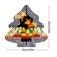 thumbnail image 7 of Stylish Metal Hanging Christmas Tree Wind Spinner - Festive Design with Reindeer & Colorful Treats for Yard & Garden Decor, 7 of 7