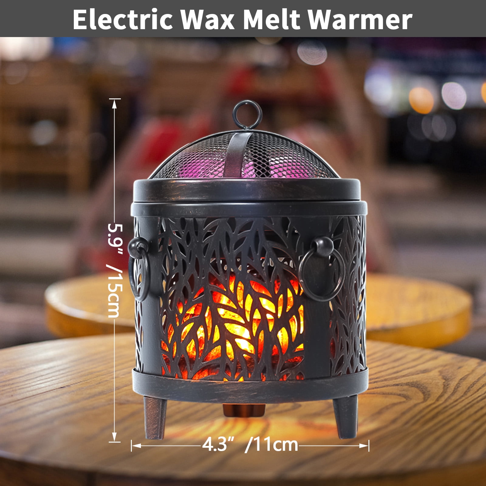 NAFANG Flickering Fireplace Wax Warmer,Electric Wax Melt Warmer,Candle Wax Warmer for Scented Wax Melts,Wax Warmers for Wedding and Home Decor Gifts