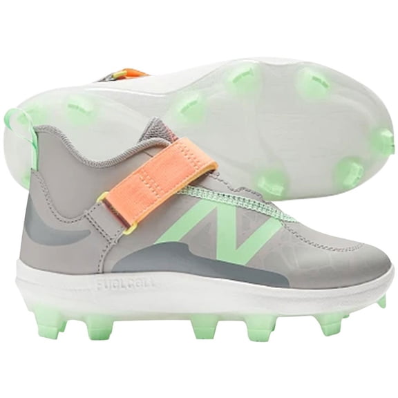 New Balance Youth LINDORV2 TPU Molded Baseball Cleats Grey/Multi 6