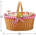 Fisher-Price Wooden Picnic Basket and Food Pretend Play Set for Preschool Kids, 31 Pieces ...