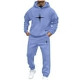 thumbnail image 2 of Vetsdori Mens Sweat Suit 2 Piece Set with Hoodie,Mens Track Suits Set Hoodies,Loungewear Casual Workout Outfits Sports Athletic Gym Pocket,Hoodies and Sweatpants for Men, 2 of 5