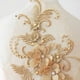 thumbnail image 5 of Guardurnaity Vestido de novia único con parche de apliques de encaje Vestido floral exquisito Vestido de encaje con apliques Disfraces de disfraces Oro, 5 of 6