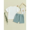 thumbnail image 4 of Jxzom Brother Sister Matching Outfits Letter Embroidery Short Sleeve T-Shirt Shorts Set 3 6 12 18 Months 2T 3T Boy Girl Baseball Outfit, 4 of 8