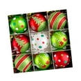 thumbnail image 2 of Adornos navideños de bolas, bolas decorativas resistentes, novedad, diámetro 2,36 pulgadas Estilo A, 2 of 8