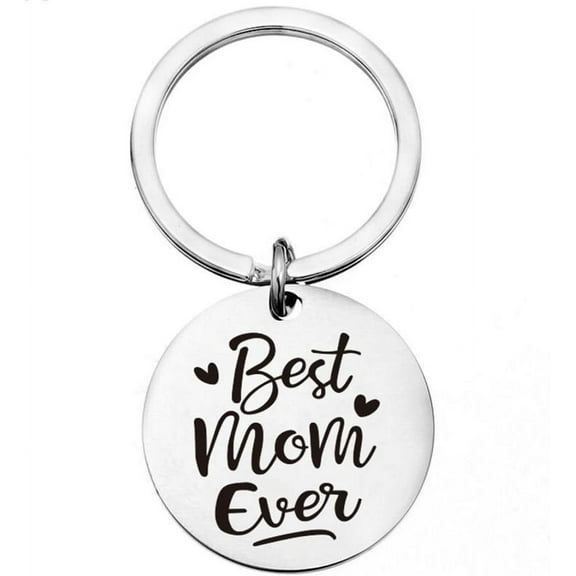 Birthday Gift for Mom Best Mom Ever Heart Keychain Key Tag Mother Mum Christmas Gifts