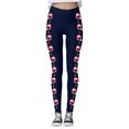 thumbnail image 3 of MKLEKYY Leggings deportivos para mujer, leggings ajustados con estampado navideño de cristales para entrenamiento y yoga (estilo 5), 3 of 4