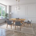 thumbnail image 3 of Juego de Comedor de Madera con 6 Sillas Tapizadas para 6 Personas, Mesa y Sillas para Comedor y Cocina, Midtown Concept Lisboa, Roble y Gris Claro, 3 of 5