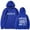 Blue, variant on Womens Essentials Hoodie Long Sleeve Letter Print Hooded Sweatshirt Loose Casual Fall Winter Warm Pullover Tops