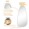 thumbnail image 6 of TEHOME Brushed Nickel Asymmetrical Mirror, 40x18 inches, Irregular Shape, Brushed Silver, 6 of 9