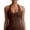 Coffee, variant on Women's Seamless Yoga Tank Top with Front Panel and Push-Up Padding for Fitness Pilates and Workouts