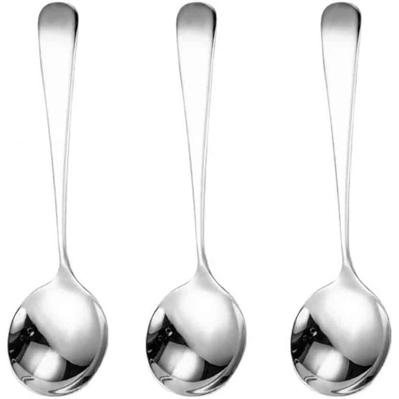 Stainless Steel Dinner Spoons for Home Kitchens, Mirror Finish Silverware Tablespoons